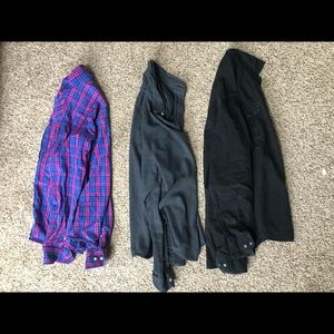 3 men’s button up shirts
